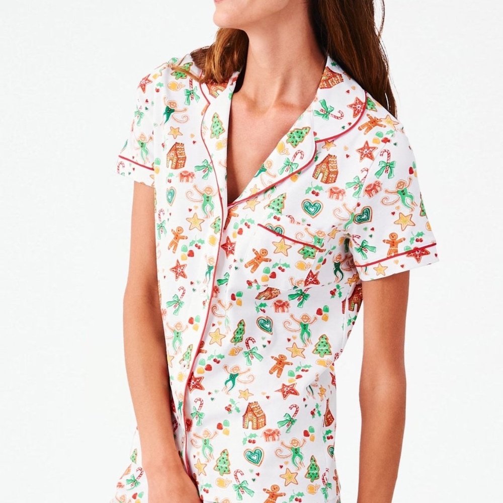 Roller Rabbit Gingerbread Party Polo Pajamas Size MMULTI / M